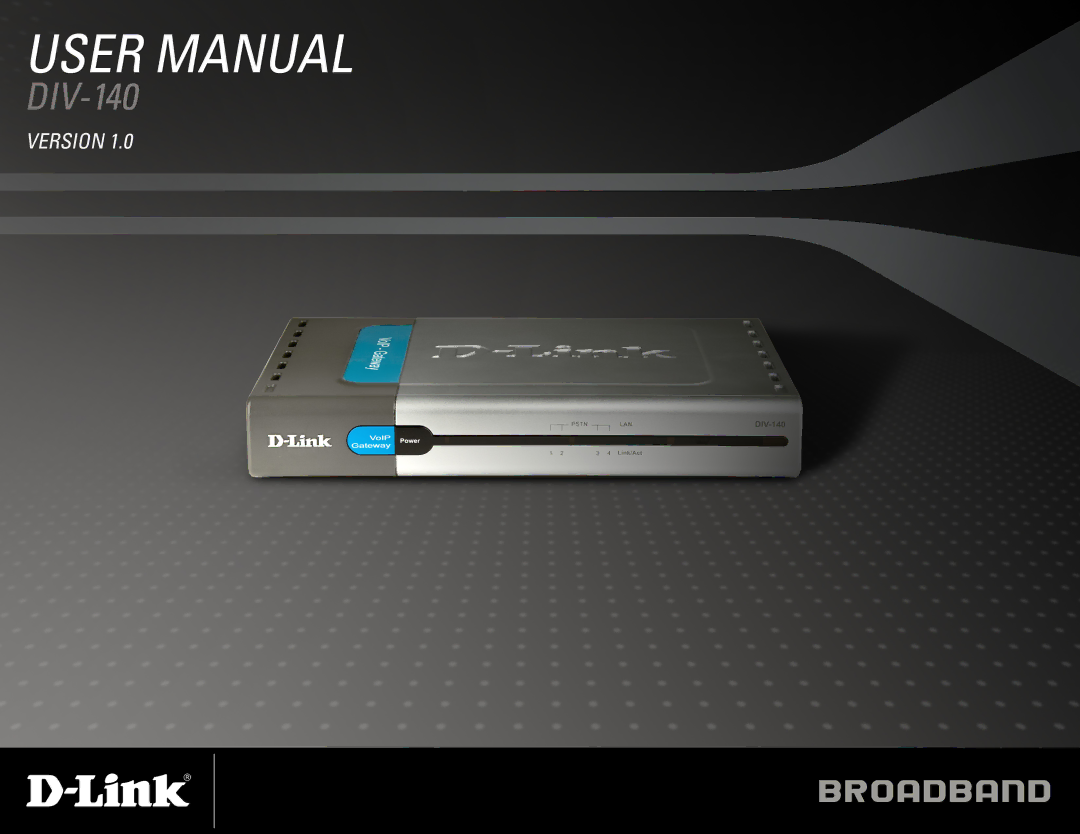 D-Link DIV-140 manual 