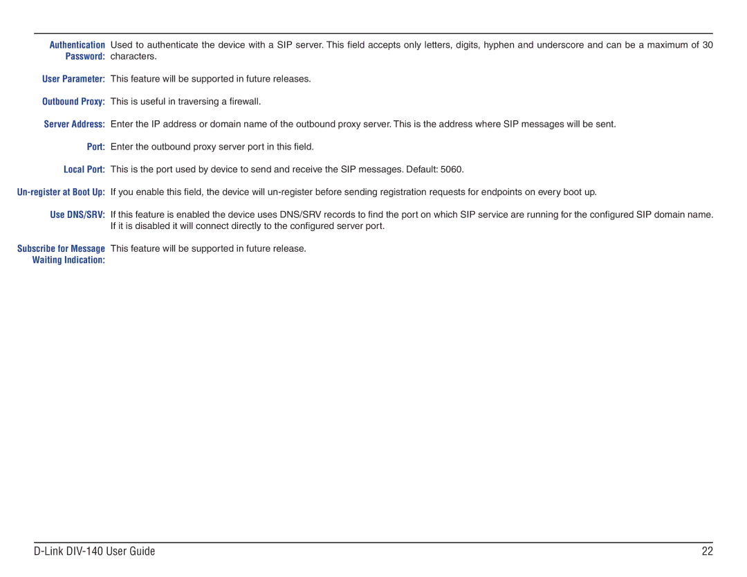 D-Link DIV-140 manual Waiting Indication 