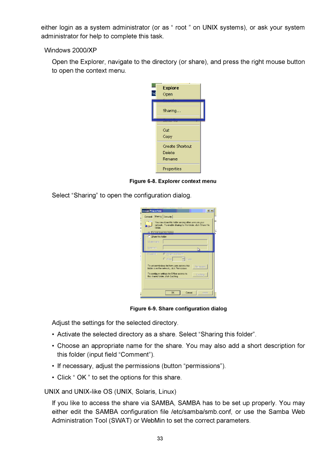 D-Link DKVM-IP1 manual Select Sharing to open the configuration dialog 