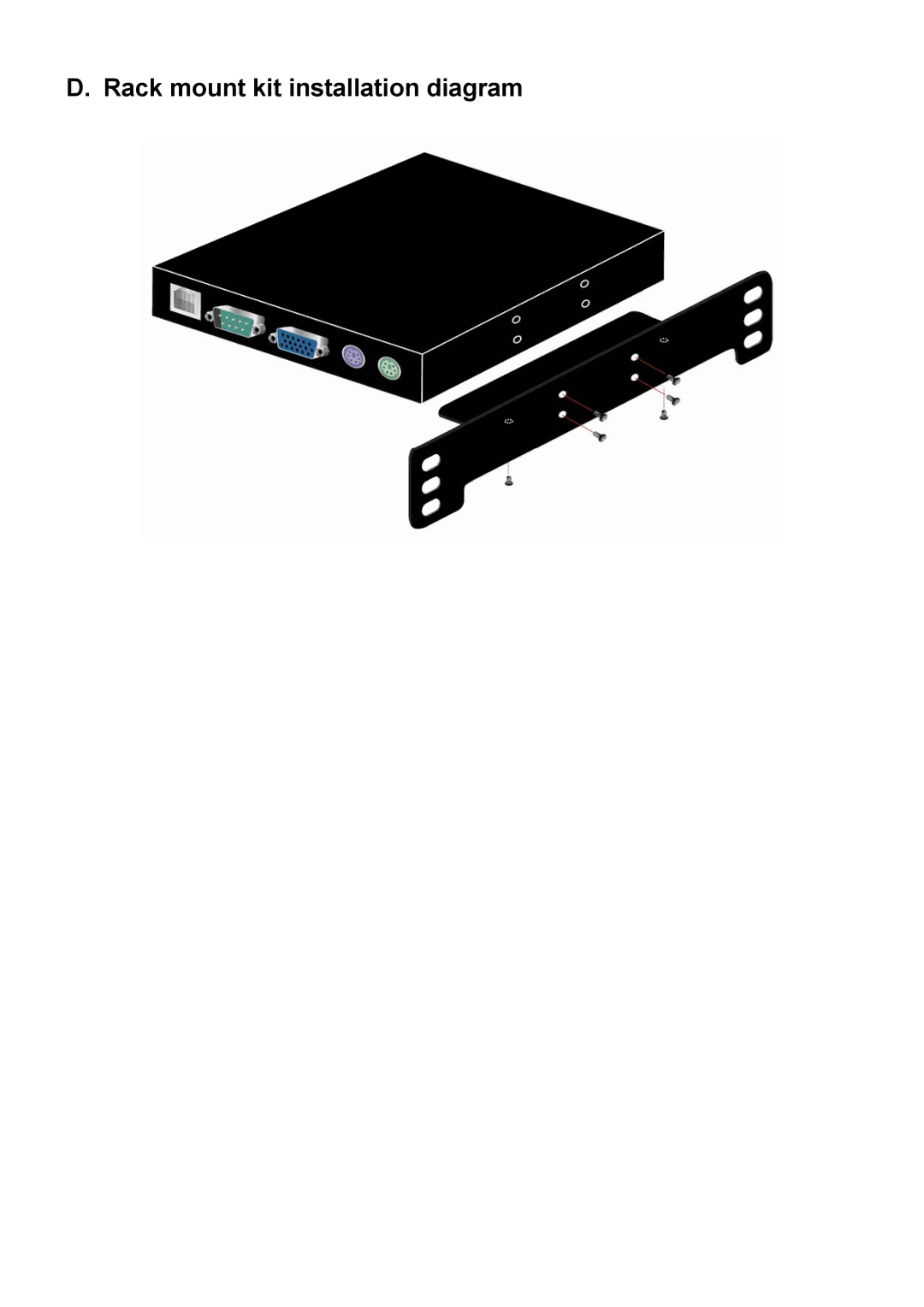 D-Link DKVM-IP1 manual Rack mount kit installation diagram 