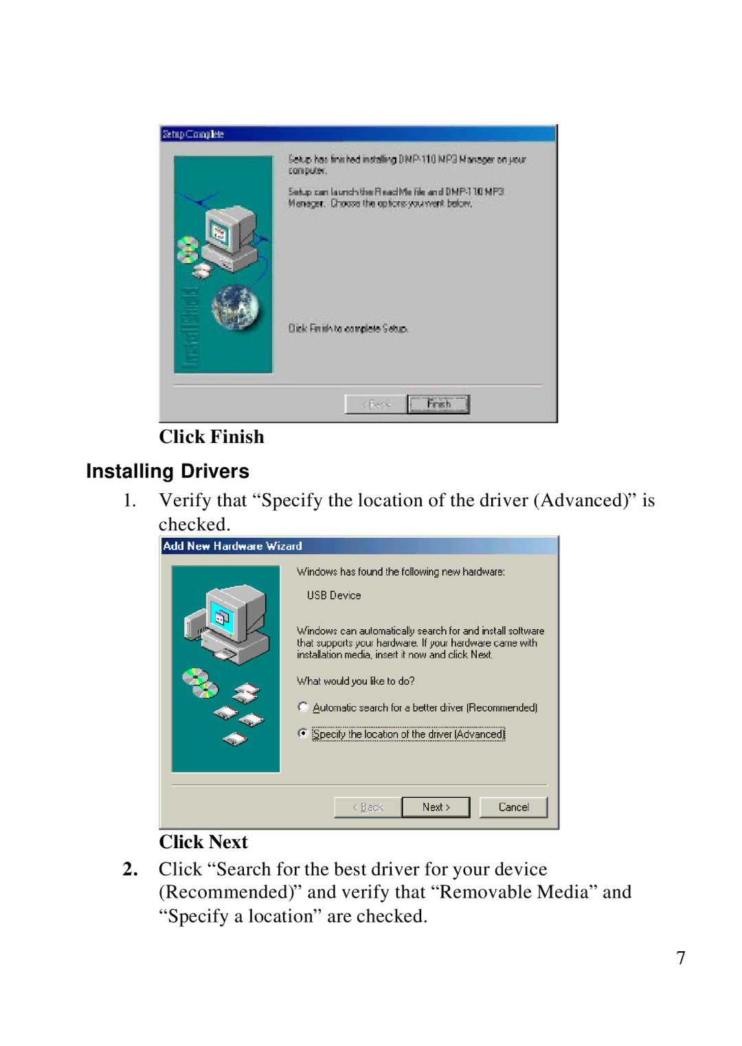 D-Link DMP-110 user manual Click Finish, Installing Drivers 