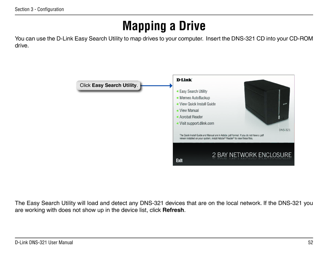 D-Link DNS-321 manual Mapping a Drive 