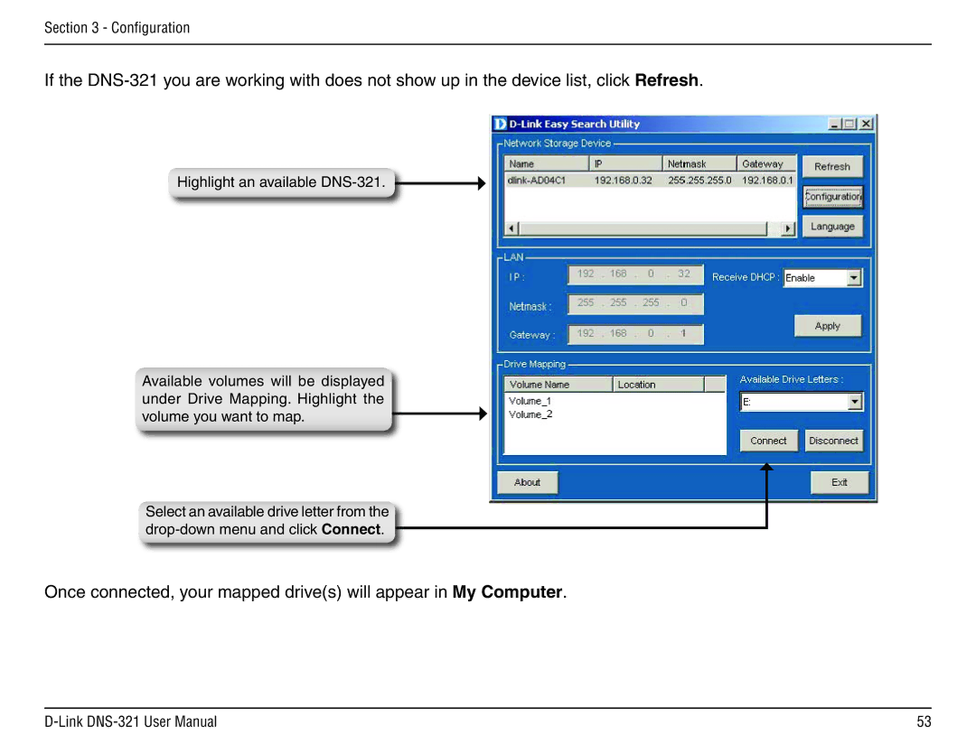 D-Link DNS-321 manual Configuration 