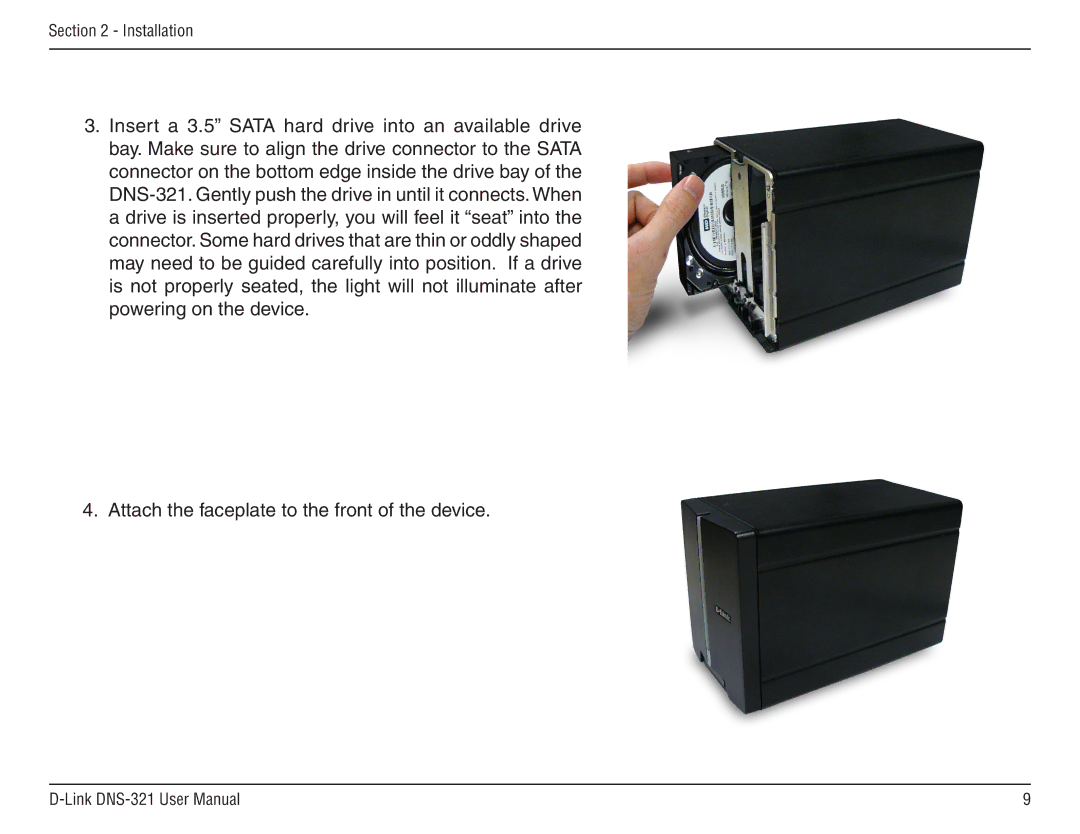 D-Link DNS-321 manual Installation 