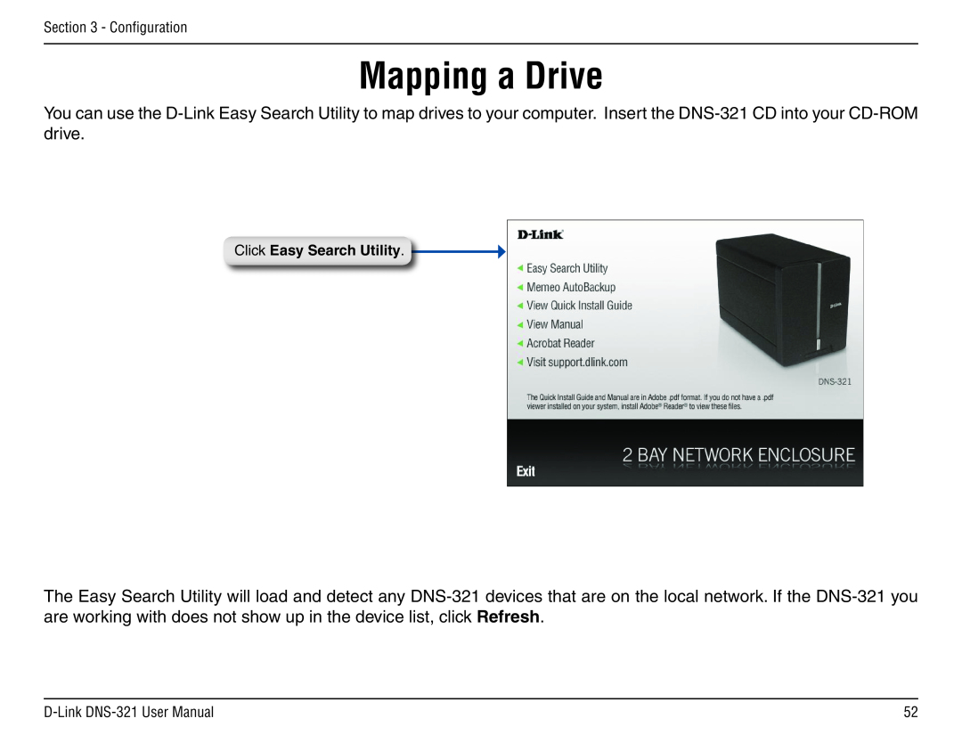 D-Link DNS-321 manual Mapping a Drive 