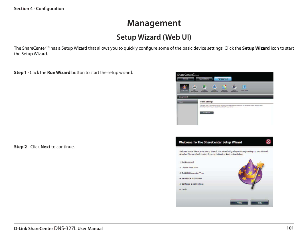 D-Link DNS327L user manual Management 