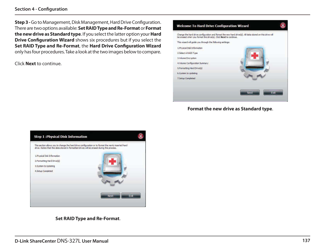 D-Link DNS327L user manual Click Next to continue 