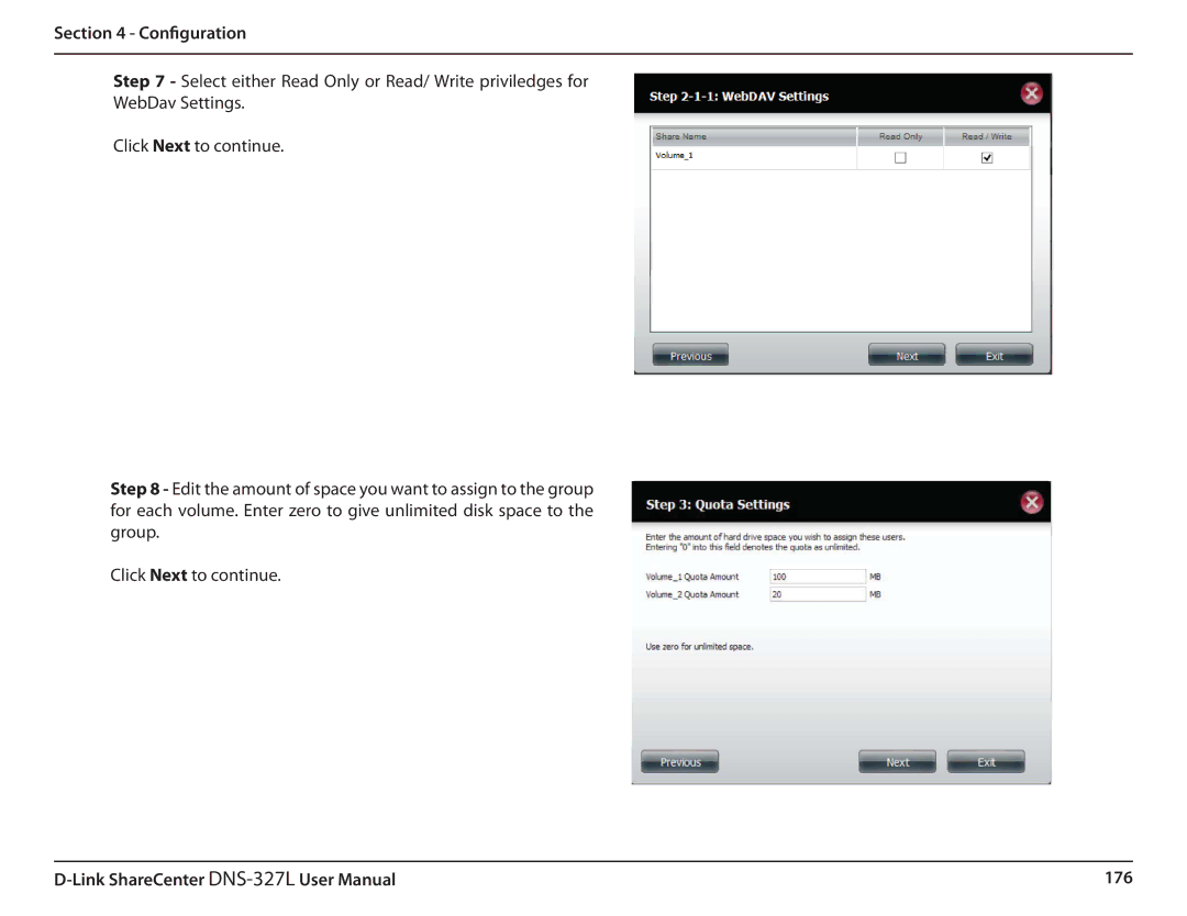 D-Link DNS327L user manual 176 