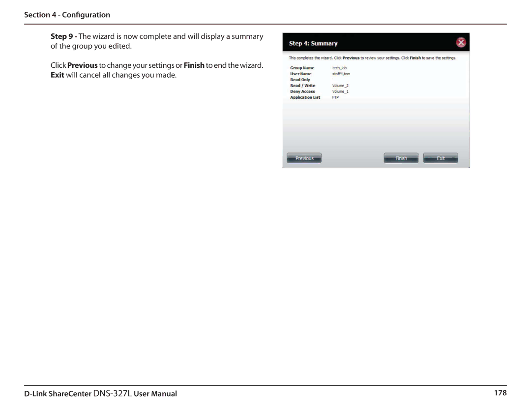 D-Link DNS327L user manual 178 