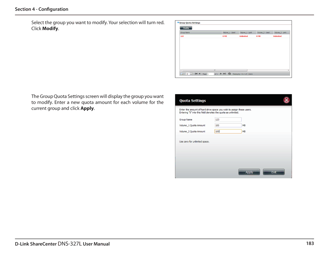 D-Link DNS327L user manual 183 