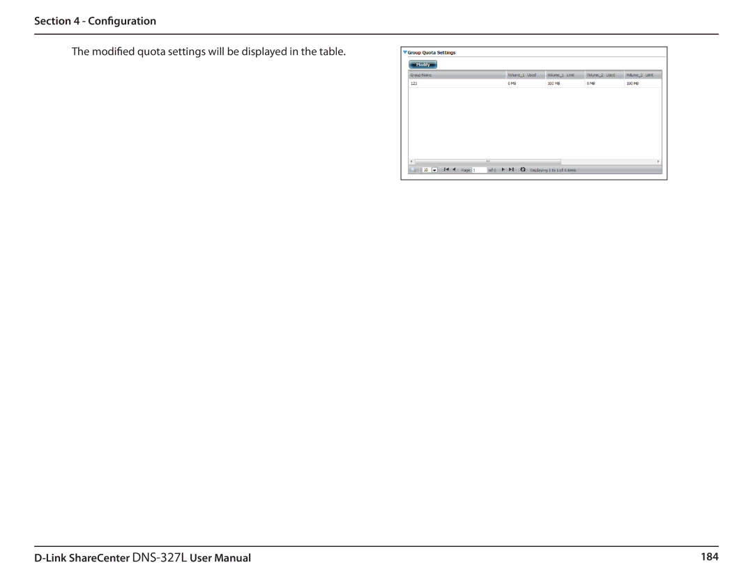 D-Link DNS327L user manual 184 