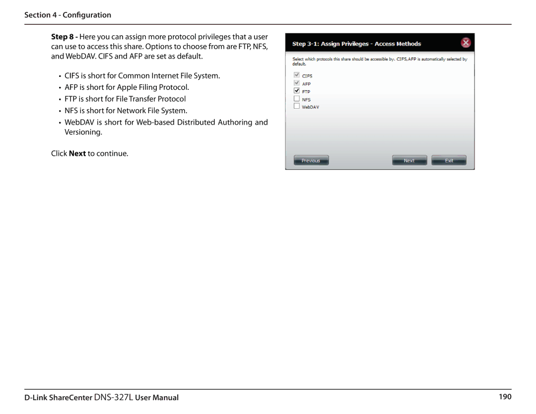 D-Link DNS327L user manual 190 