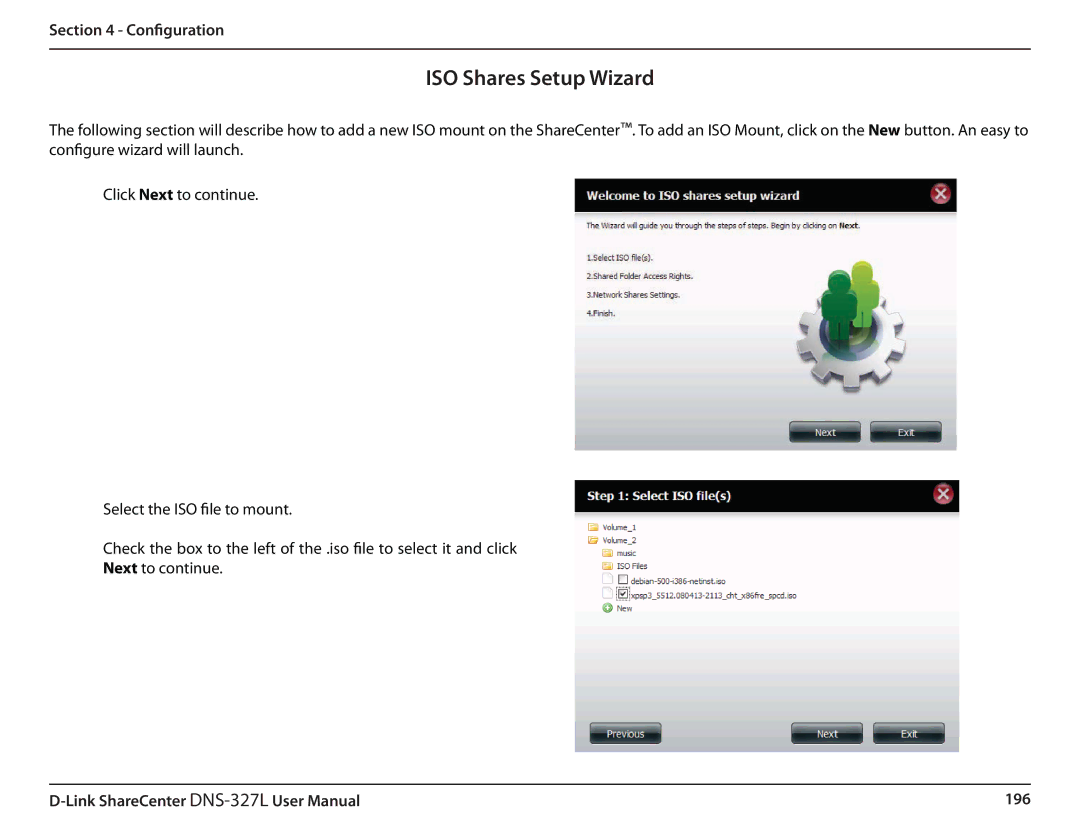 D-Link DNS327L user manual ISO Shares Setup Wizard 