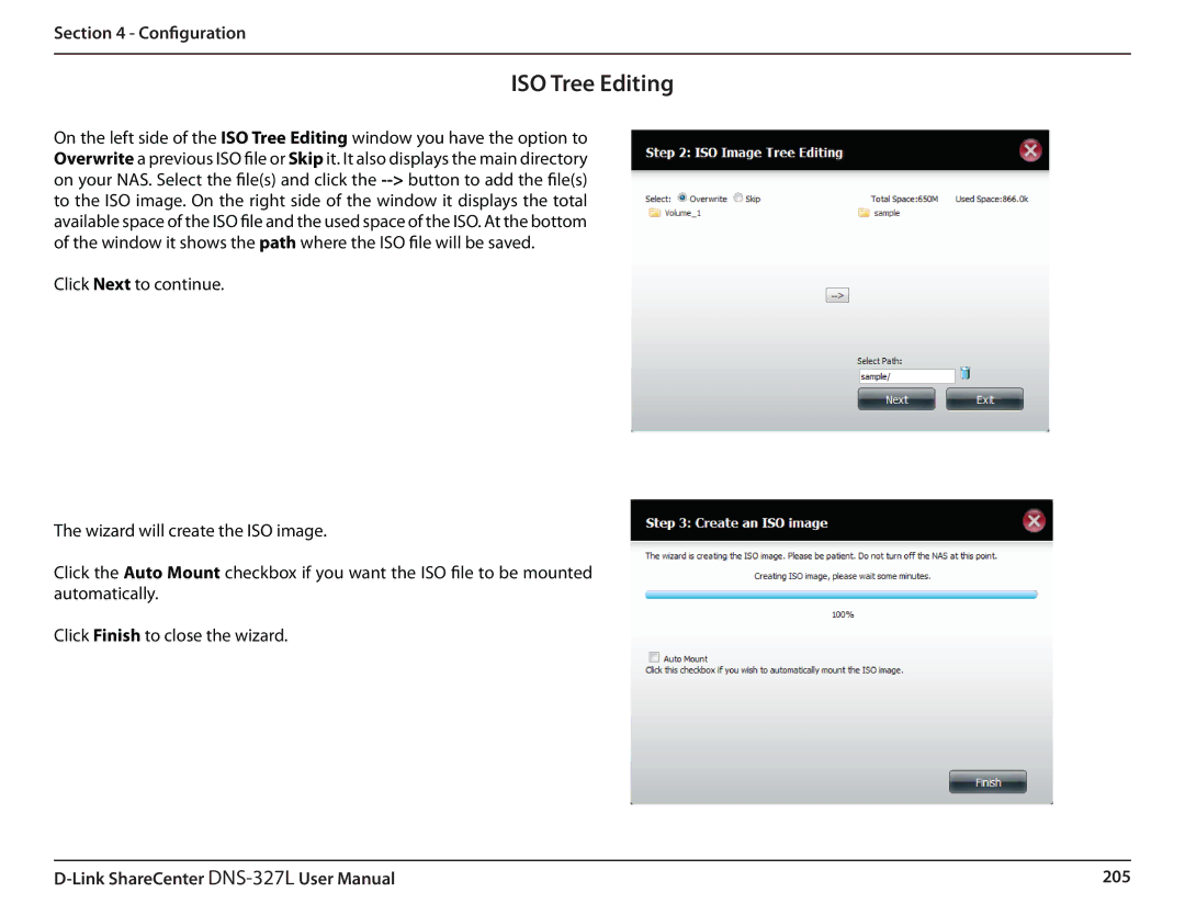 D-Link DNS327L user manual ISO Tree Editing 