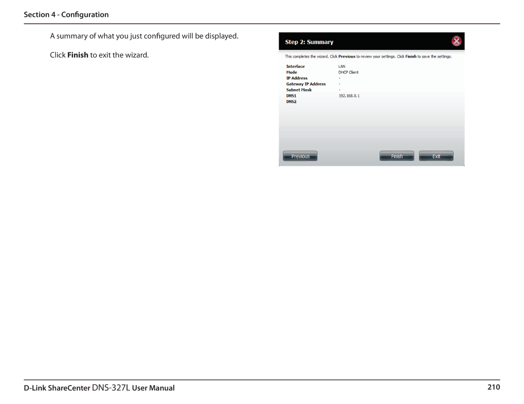 D-Link DNS327L user manual 210 