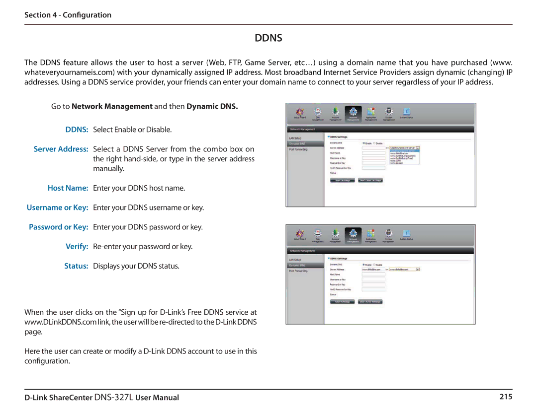 D-Link DNS327L user manual Ddns 