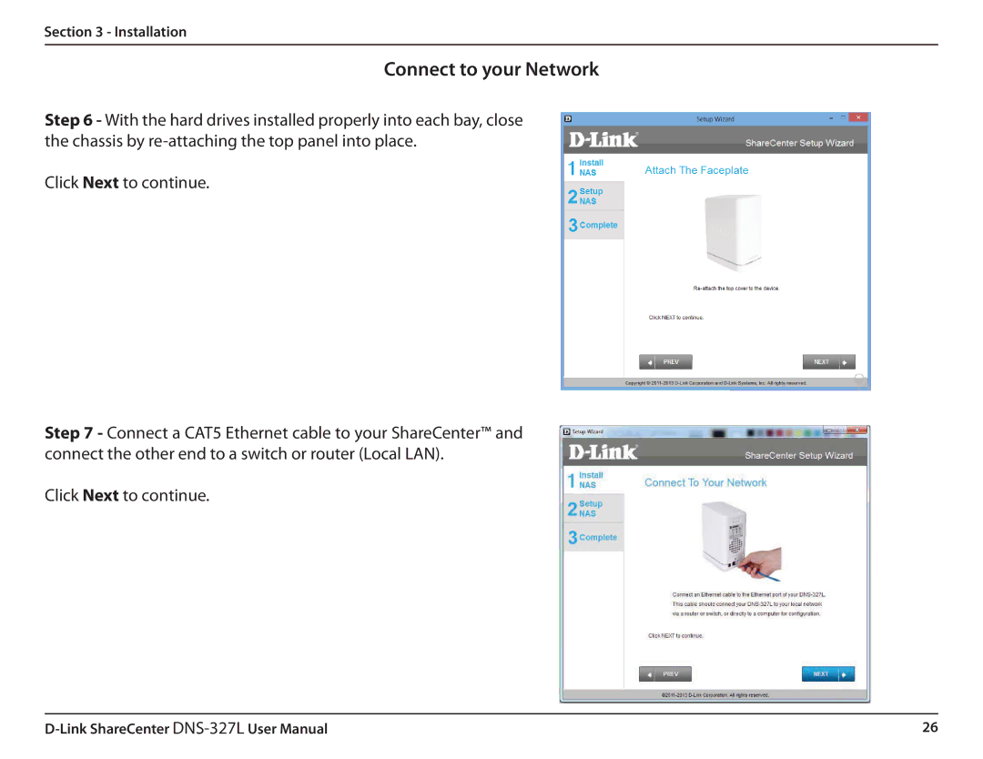 D-Link DNS327L user manual Connect to your Network 