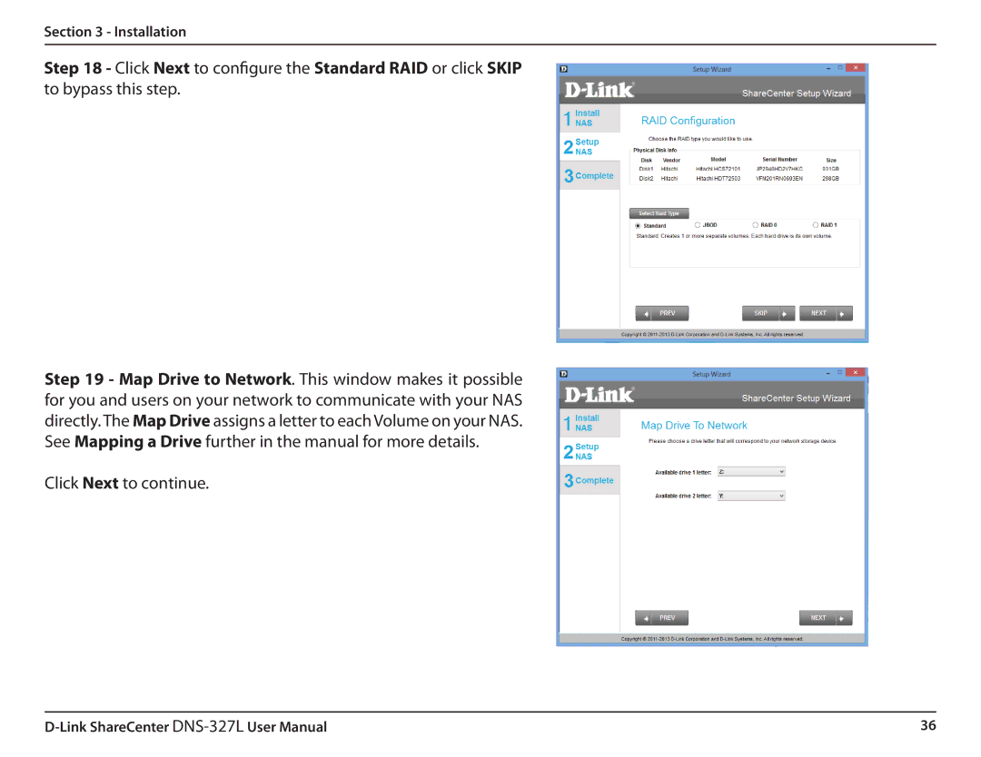 D-Link DNS327L user manual Click Next to continue 