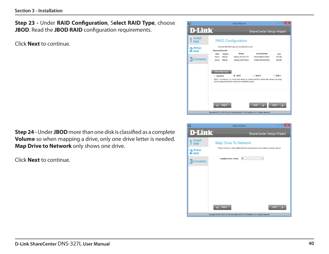 D-Link DNS327L user manual Click Next to continue 