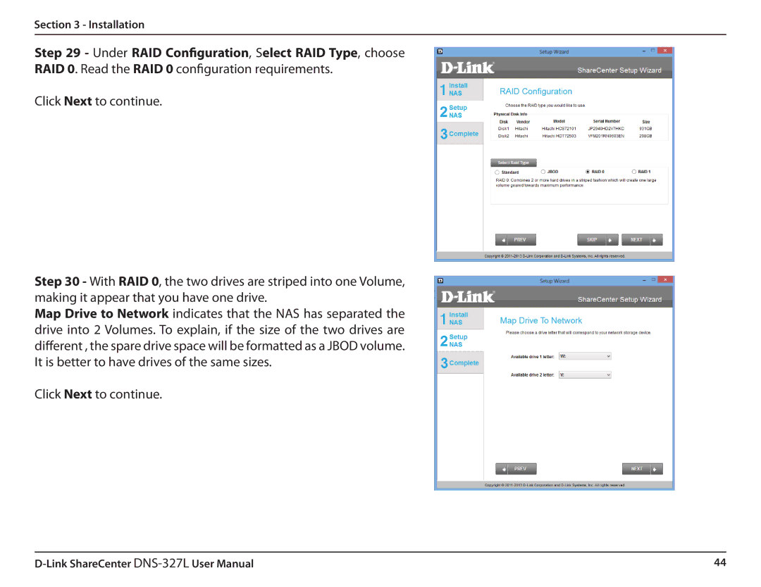 D-Link DNS327L user manual Click Next to continue 