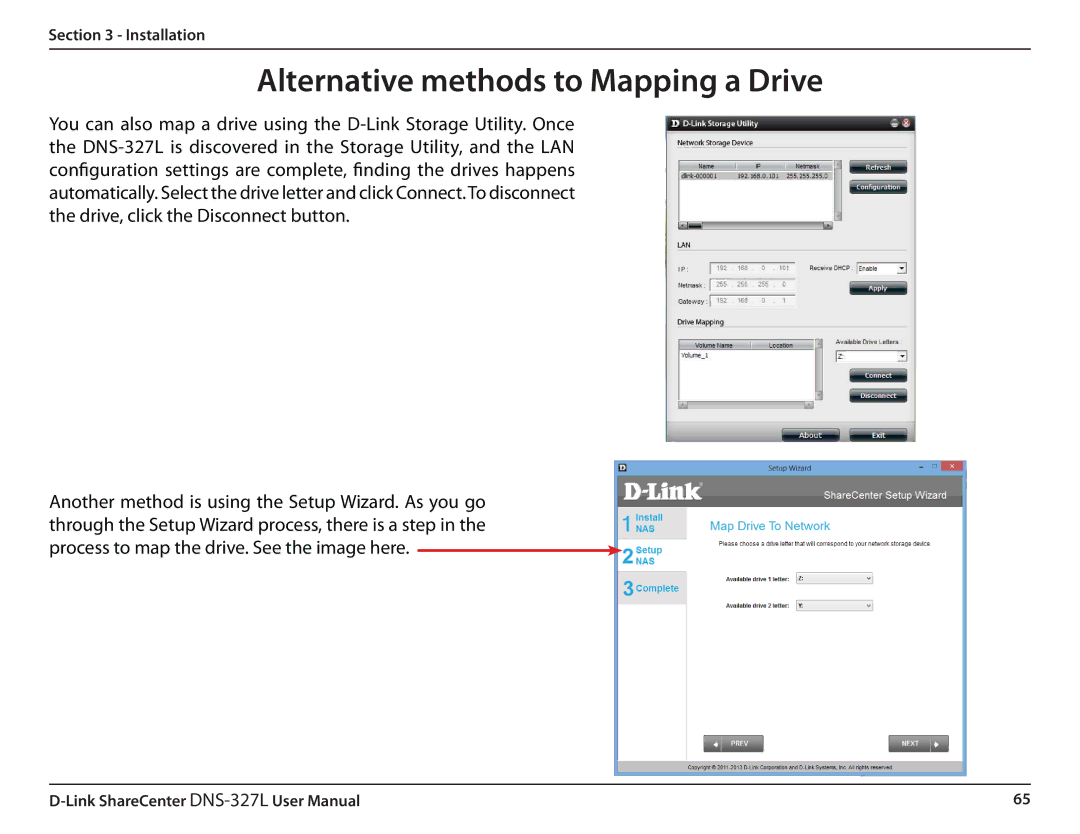 D-Link DNS327L user manual Alternative methods to Mapping a Drive 