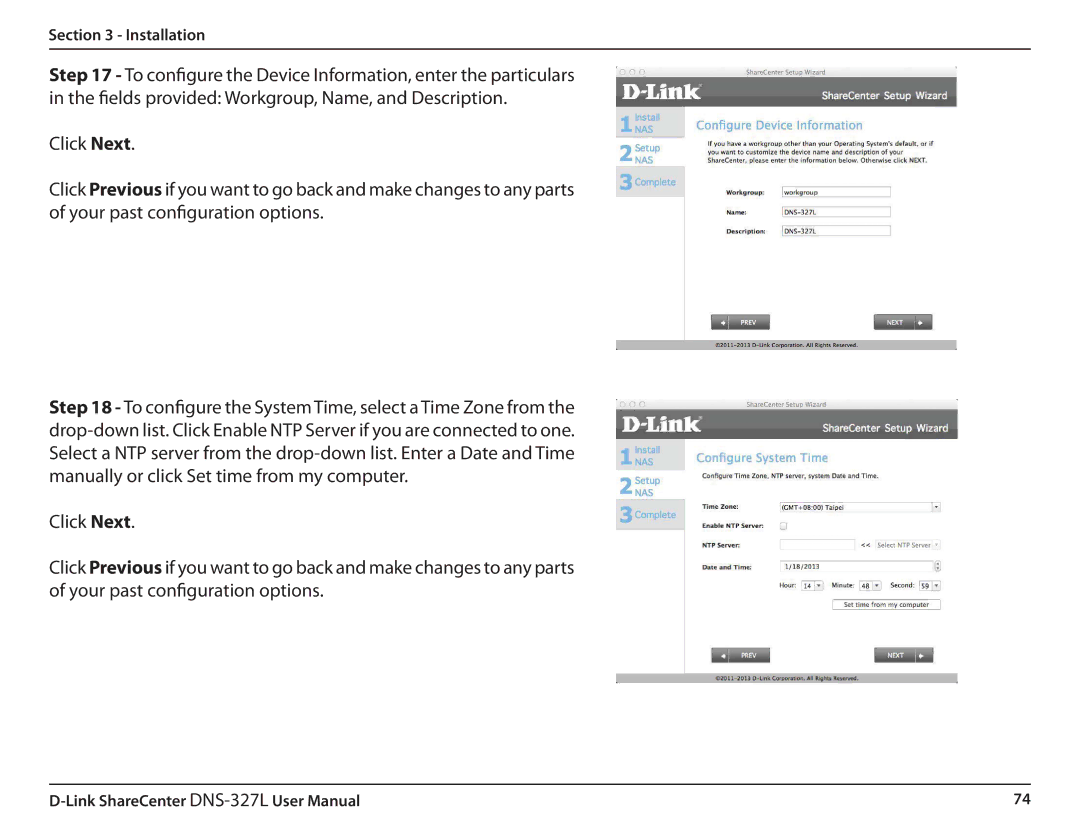 D-Link DNS327L user manual Installation 