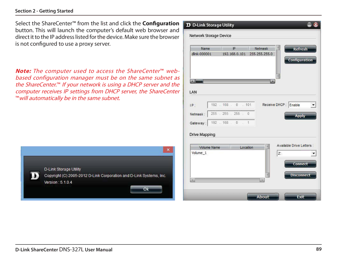 D-Link DNS327L user manual Getting Started 