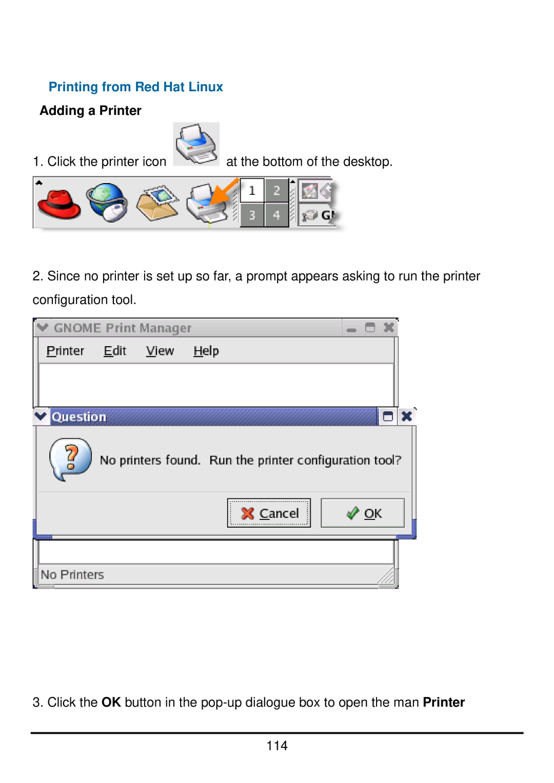 D-Link DP-300U manual Printing from Red Hat Linux, Adding a Printer 