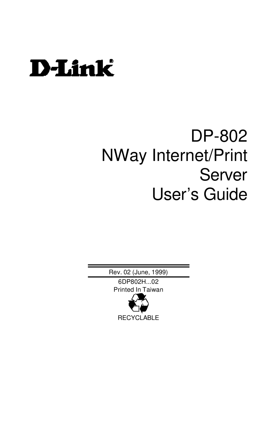 D-Link manual DP-802 NWay Internet/Print Server User’s Guide 