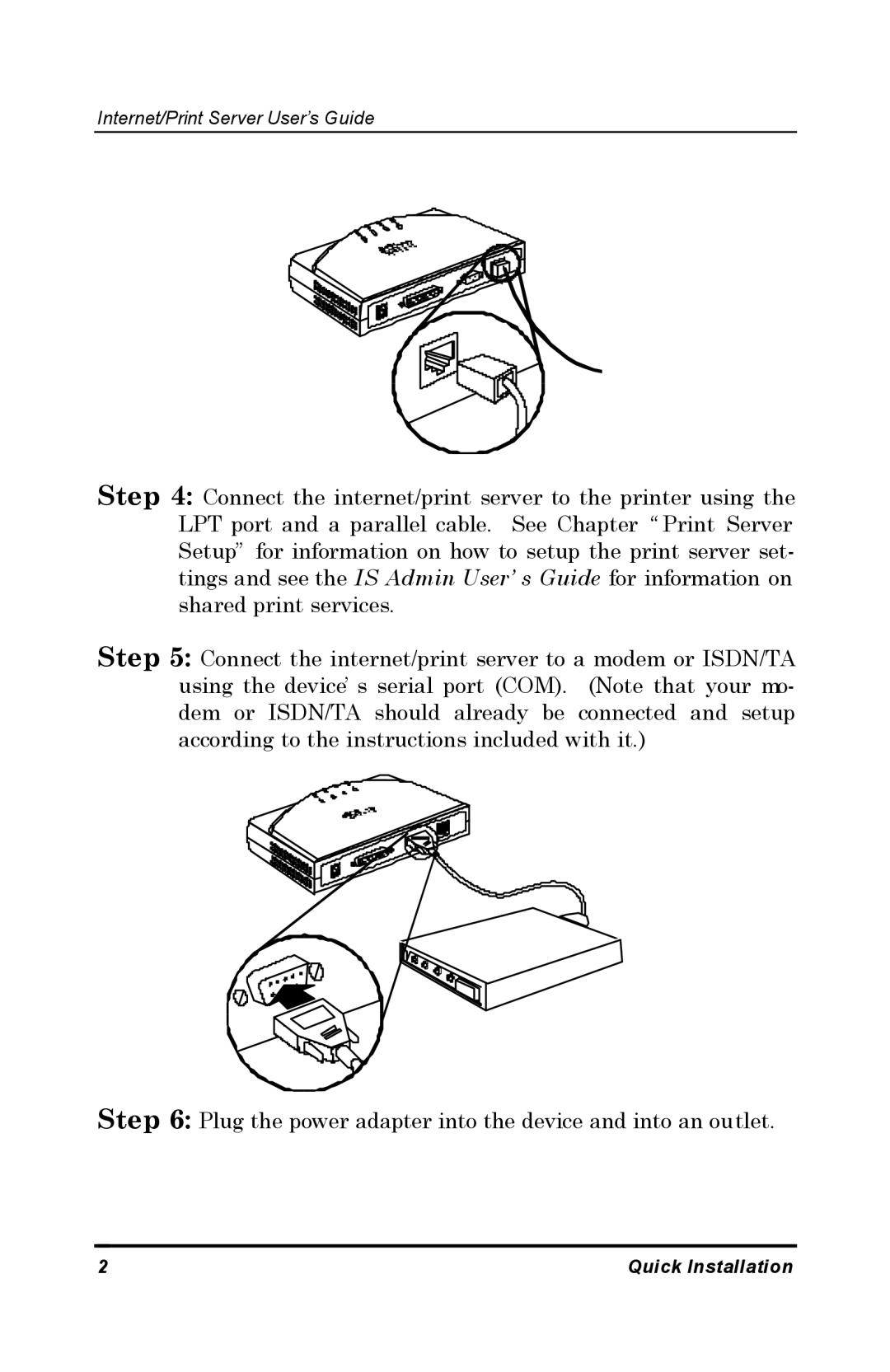 D-Link DP-802 manual Quick Installation 