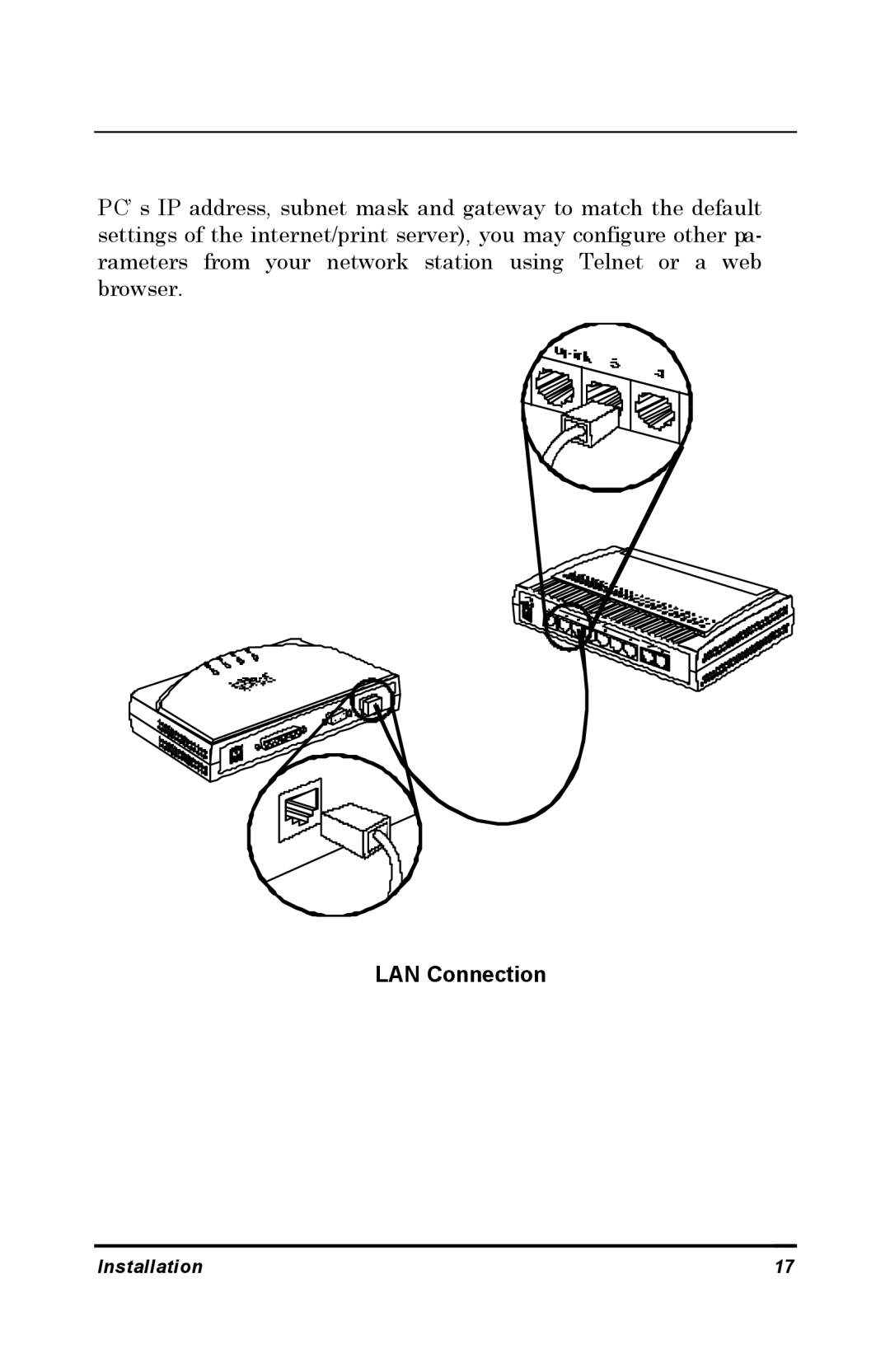 D-Link DP-802 manual LAN Connection 