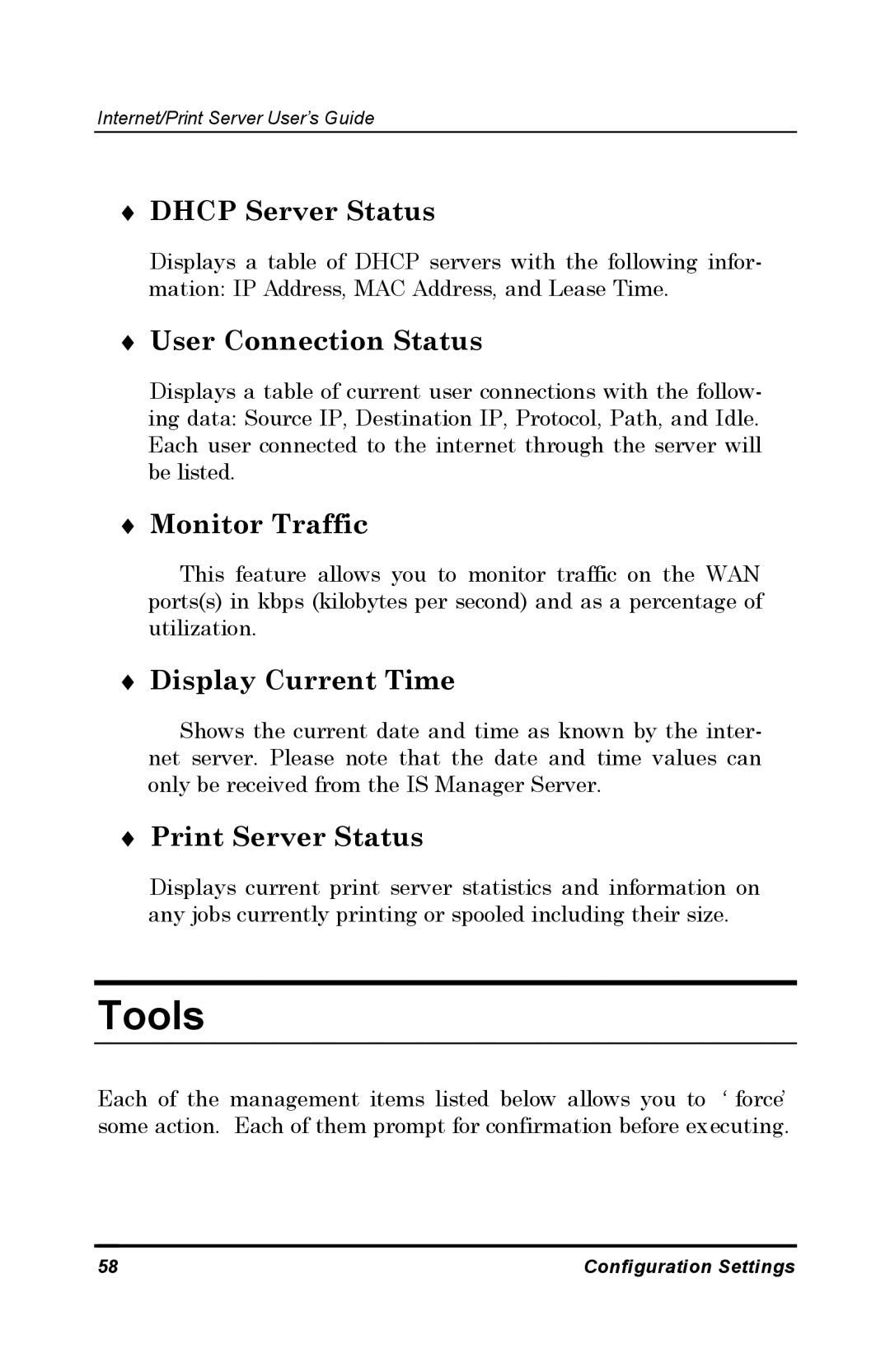 D-Link DP-802 manual Tools, Dhcp Server Status 