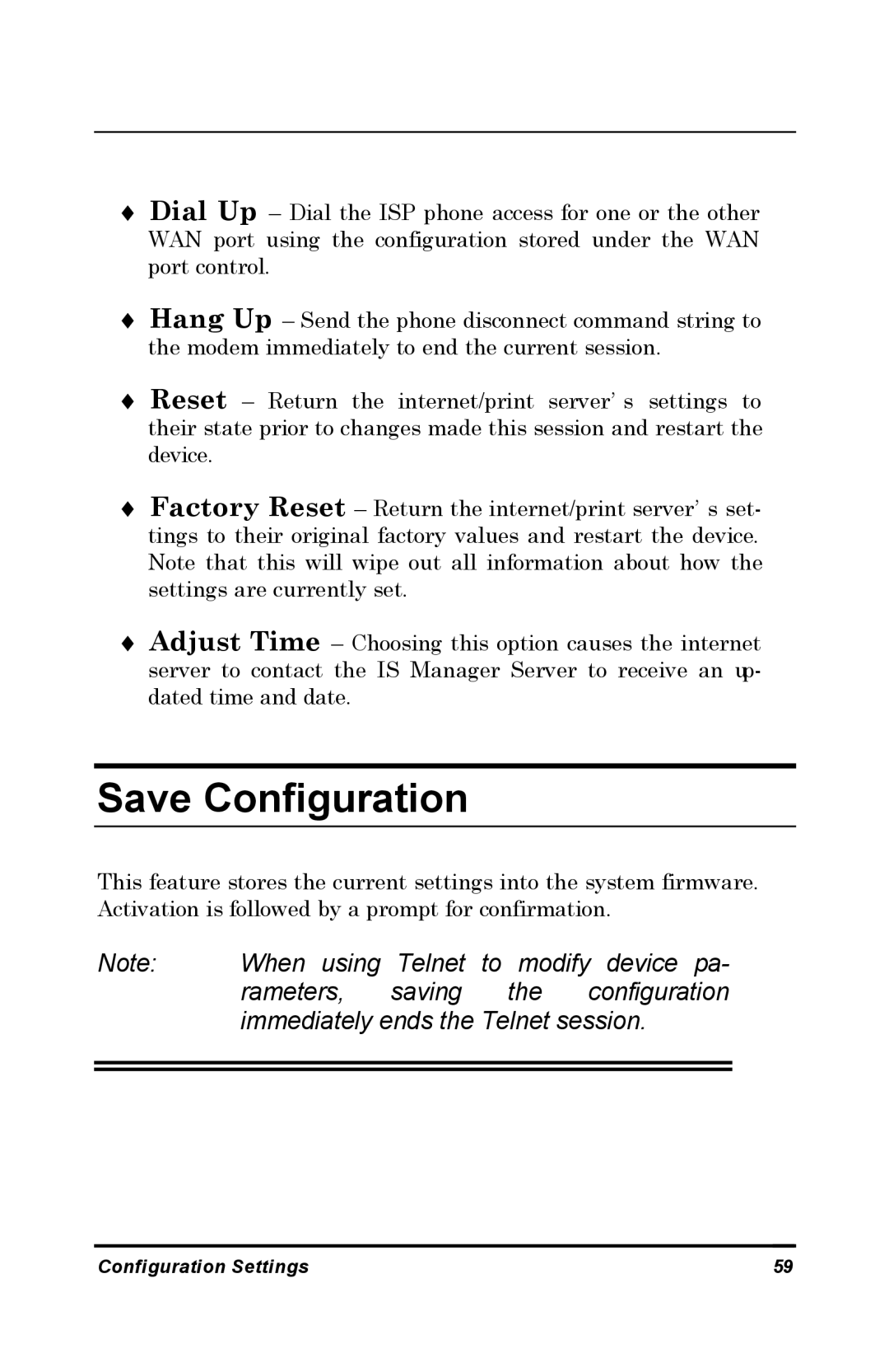 D-Link DP-802 manual Save Configuration 