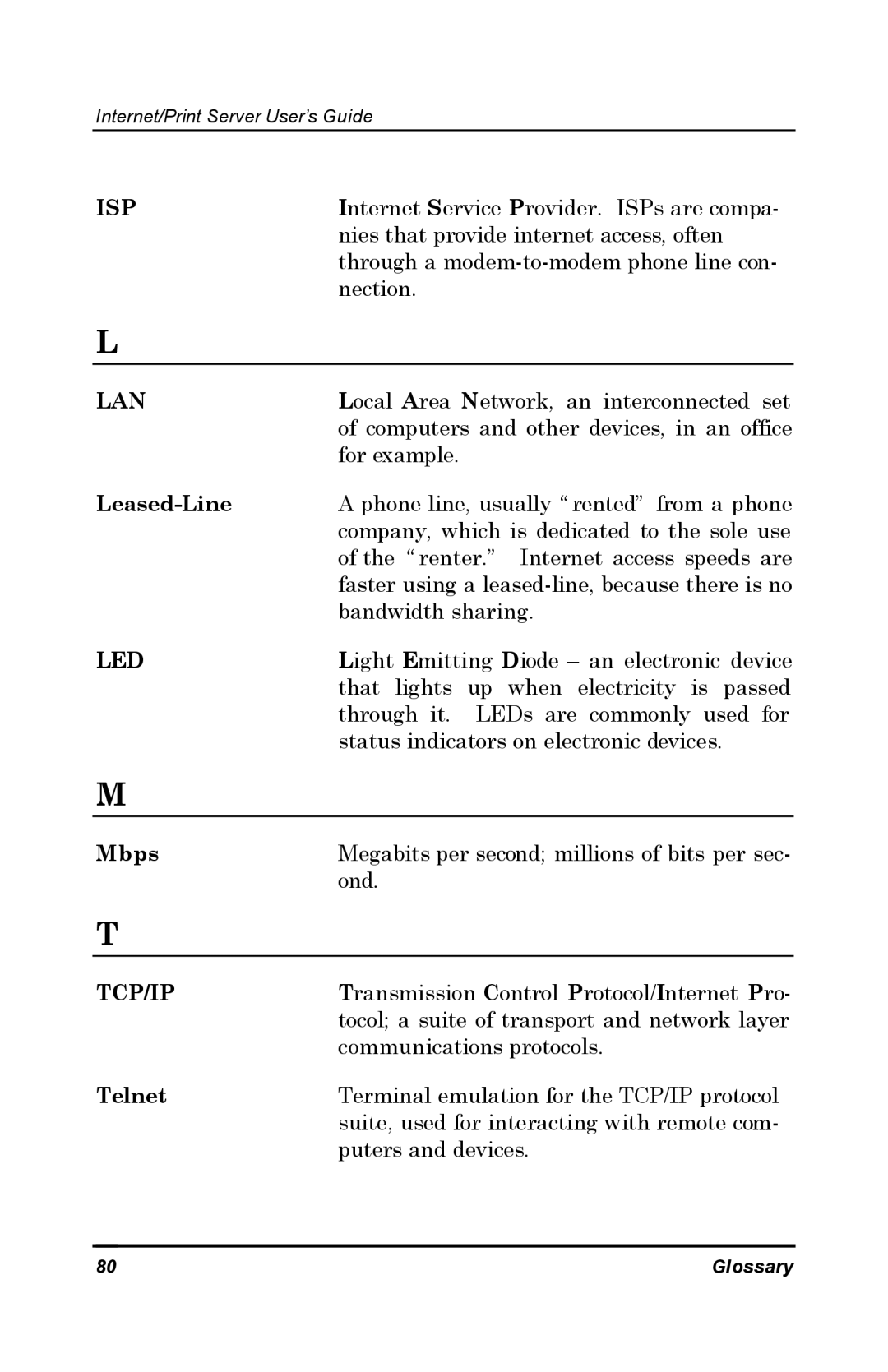 D-Link DP-802 manual Leased-Line, Mbps, Telnet 