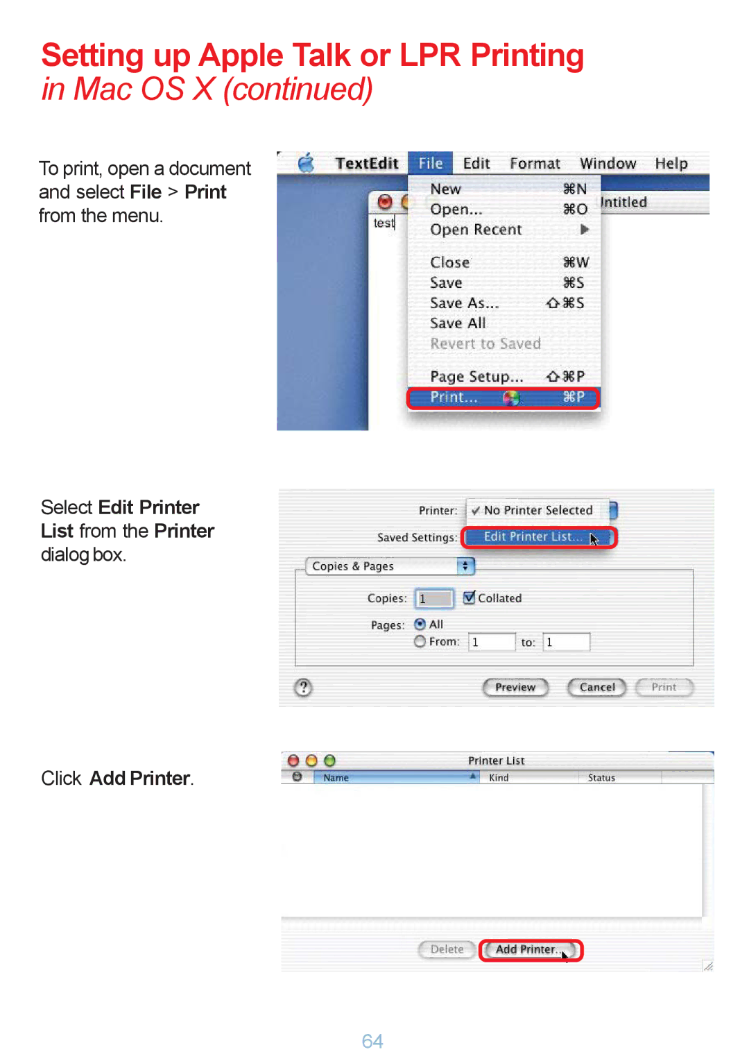 D-Link DP-G321 manual Click Add Printer 