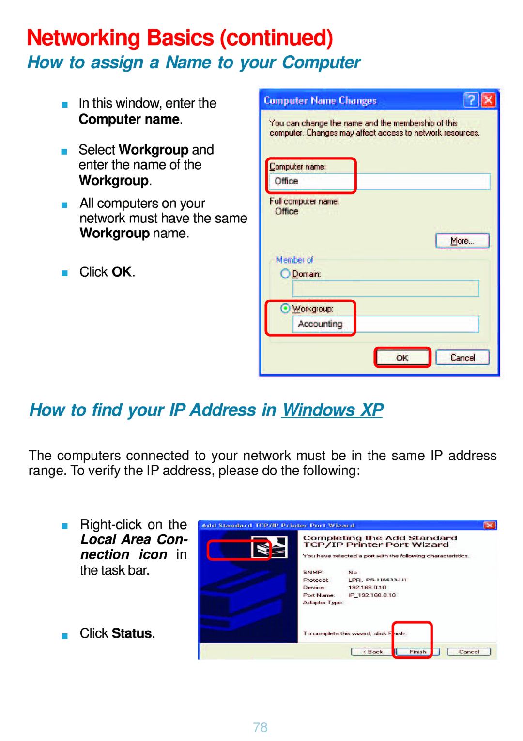 D-Link DP-G321 manual How to find your IP Address in Windows XP 