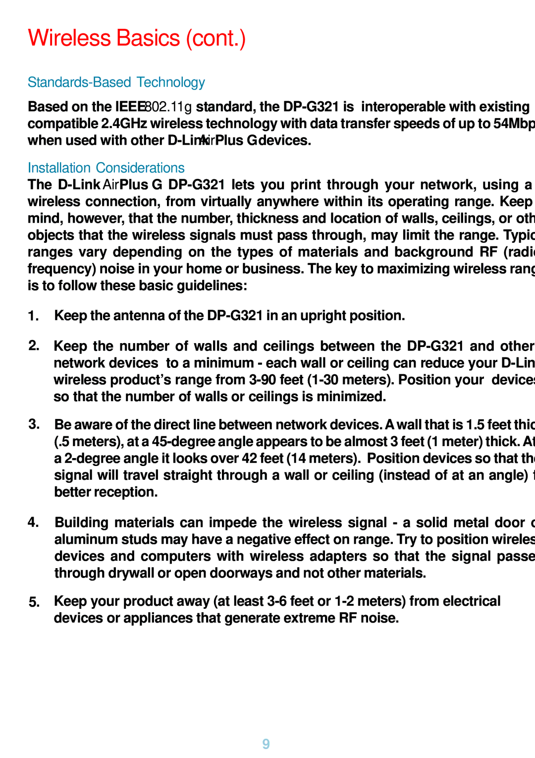 D-Link DP-G321 manual Wireless Basics, Standards-Based Technology 