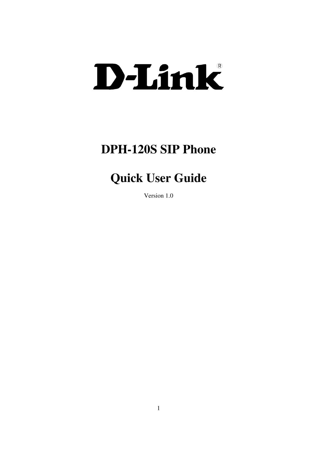 D-Link manual DPH-120S SIP Phone Quick User Guide 