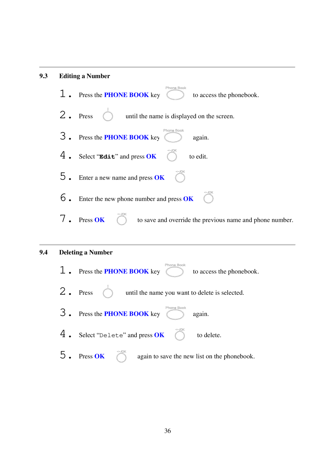 D-Link DPH-120S manual Editing a Number, Deleting a Number 