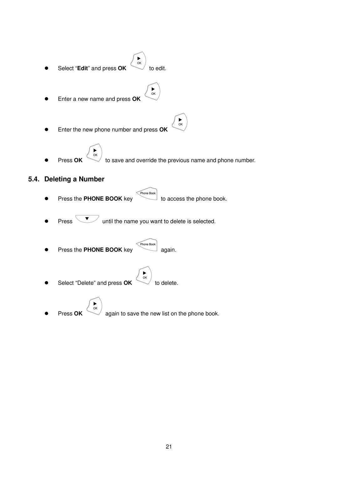 D-Link DPH-150S user manual Deleting a Number 