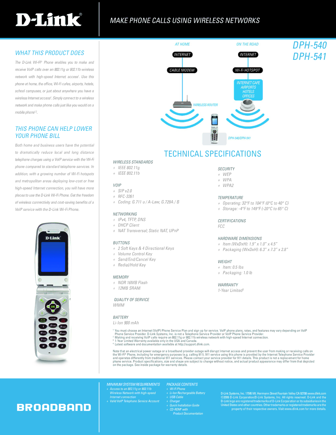 D-Link DPH-540, DPH-541 manual What this Product does, + Wep + Wpa, Fcc, 12MB Sram, Wmm 