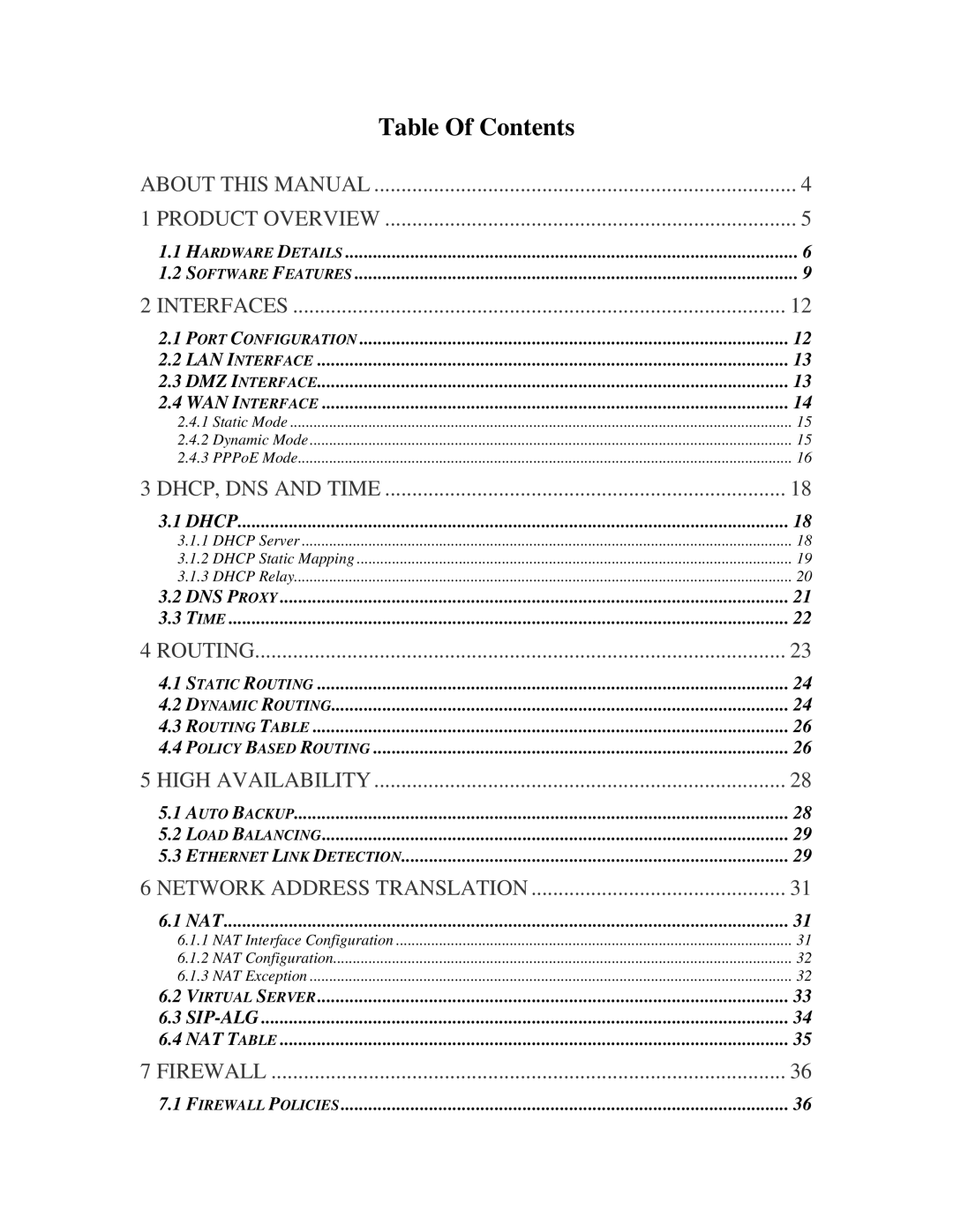 D-Link DRO-210i manual Table Of Contents 