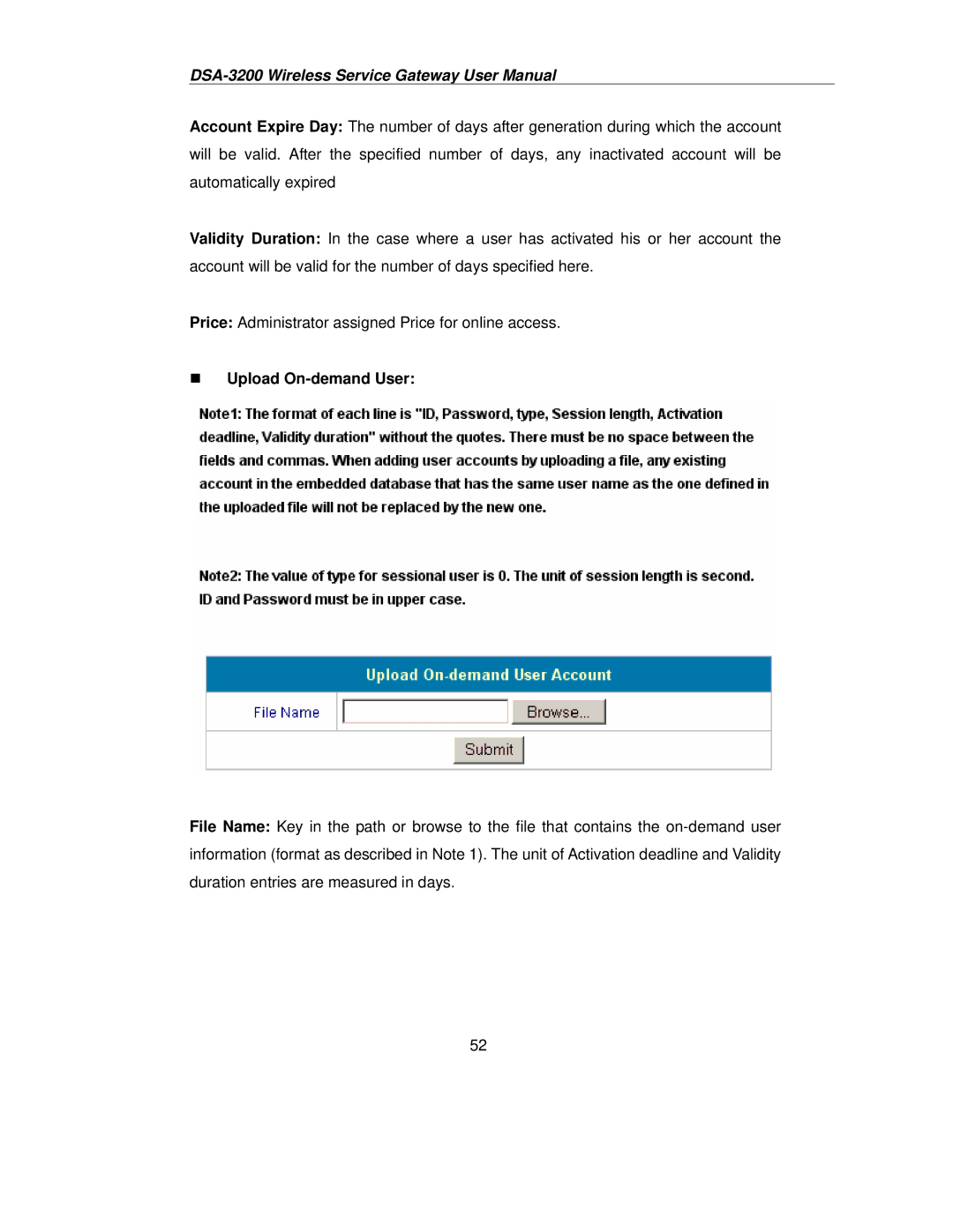 D-Link DSA-3200 user manual „ Upload On-demand User 