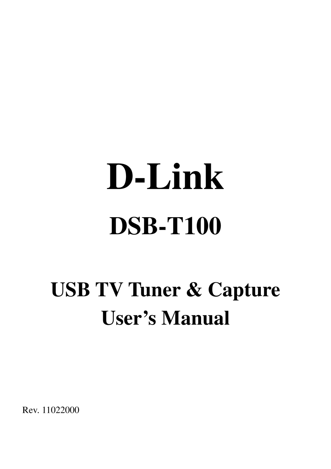 D-Link DSB-T100 user manual Link 