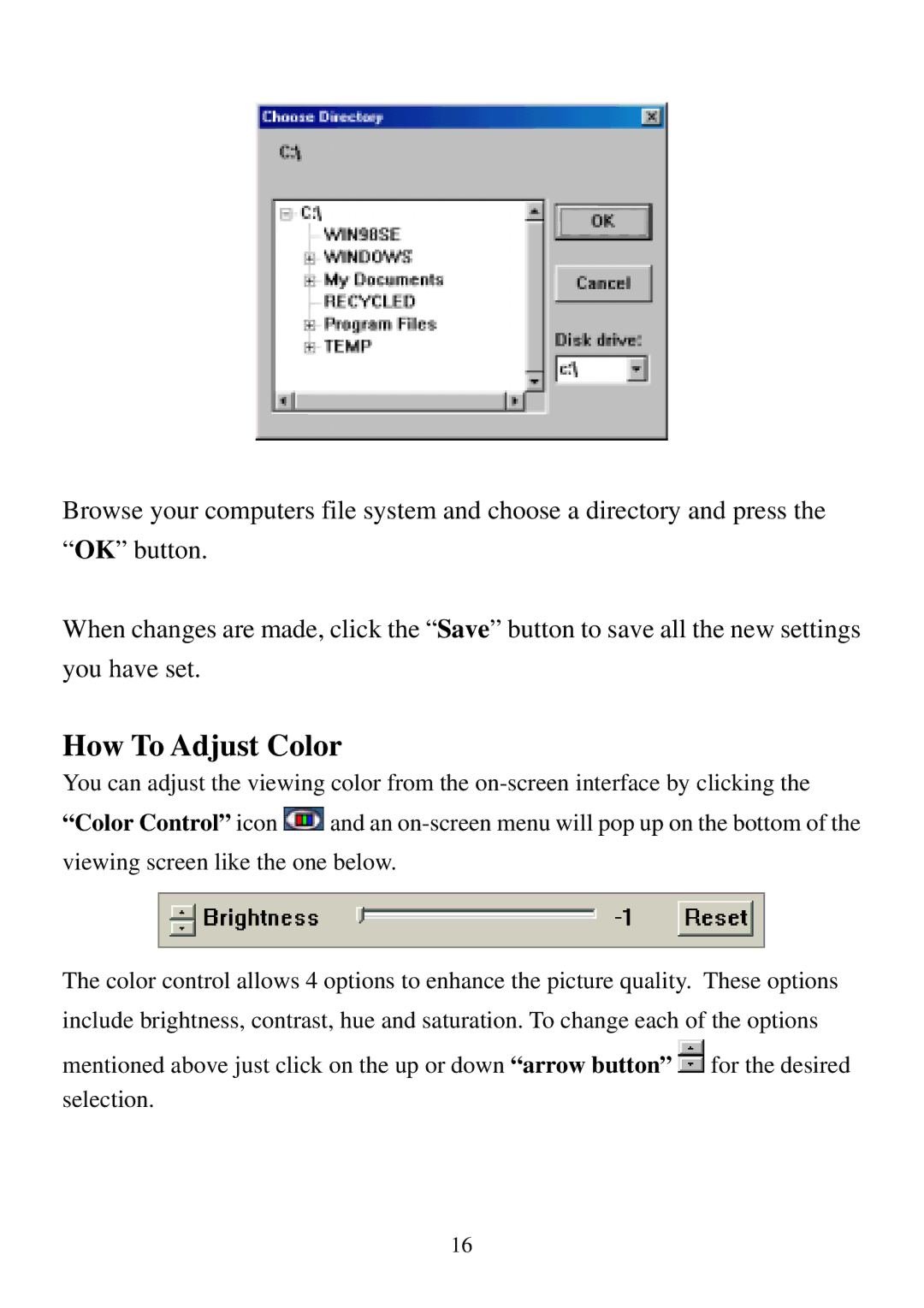 D-Link DSB-T100 user manual How To Adjust Color 