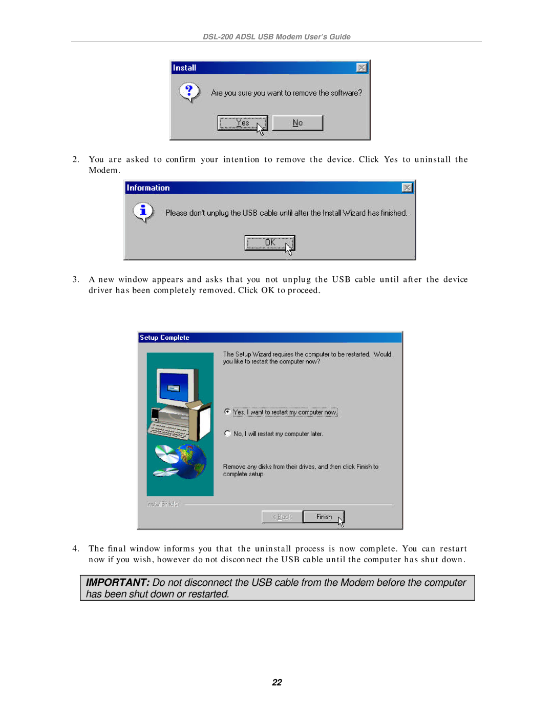 D-Link manual DSL-200 Adsl USB Modem User’s Guide 