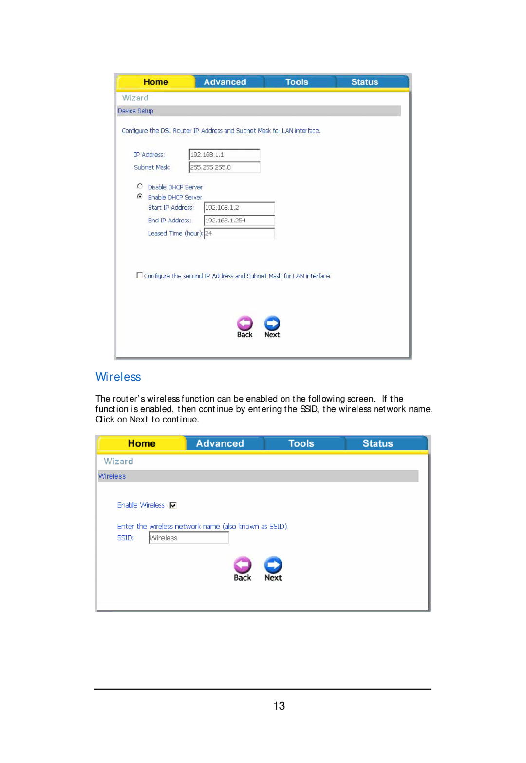 D-Link DSL-2640U user manual Wireless 