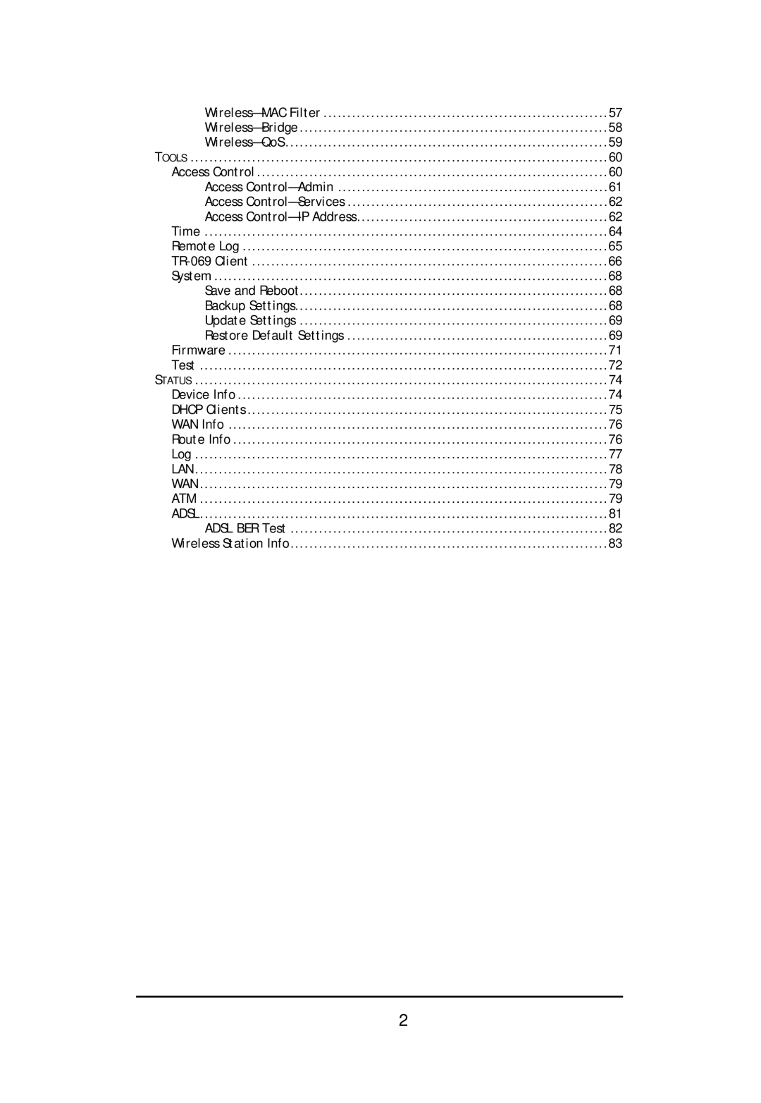 D-Link DSL-2640U user manual Tatus 