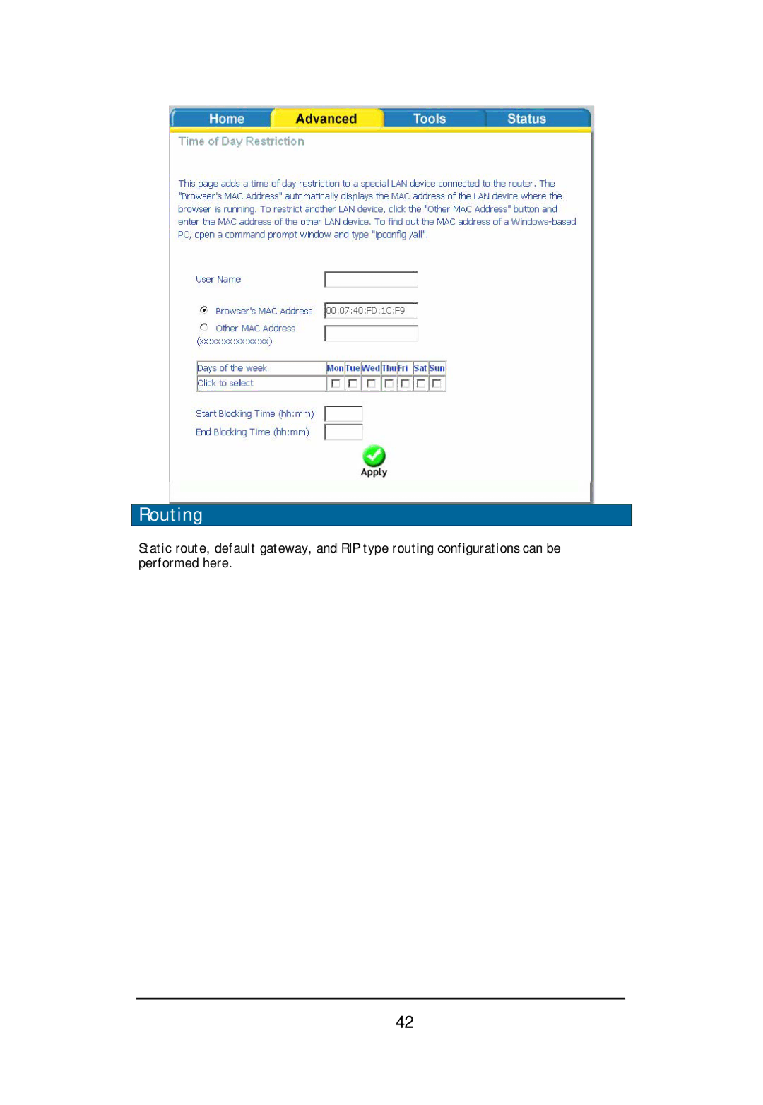 D-Link DSL-2640U user manual Routing 