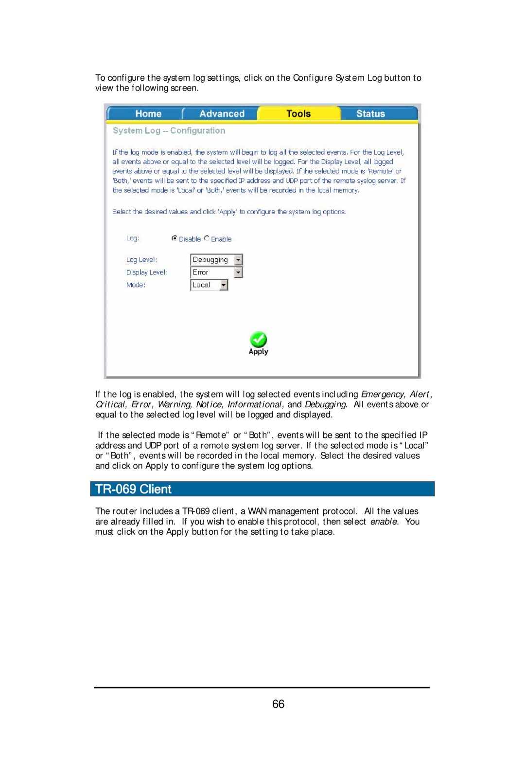 D-Link DSL-2640U user manual TR-069 Client 